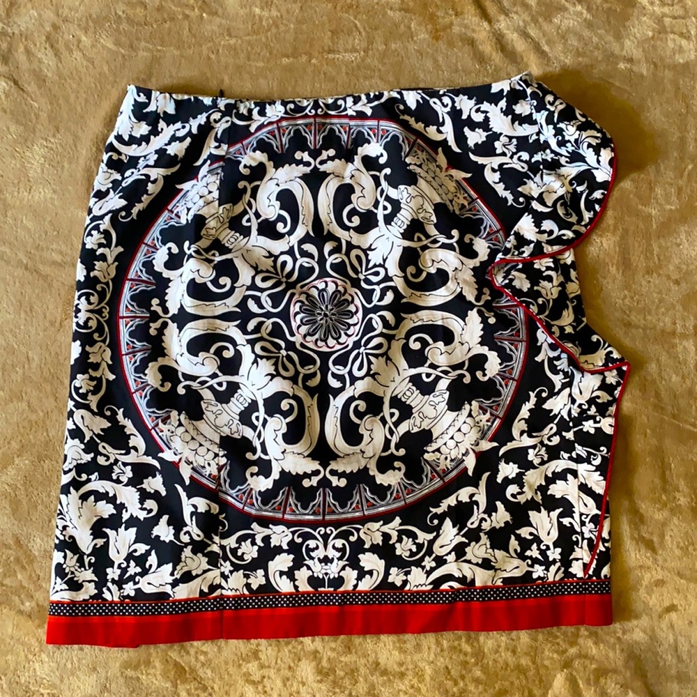 White House Black Market Print Skirt